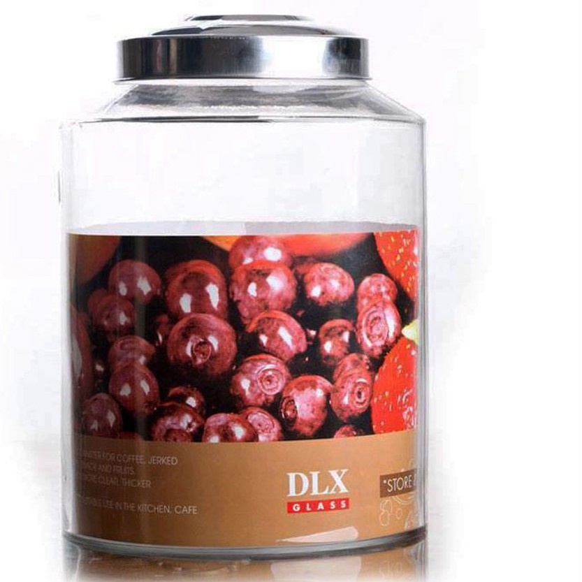 TOPLES KACA ASINAN 1 SEAL 15 LITER DLX CANISTER JAR BESAR MANISAN
