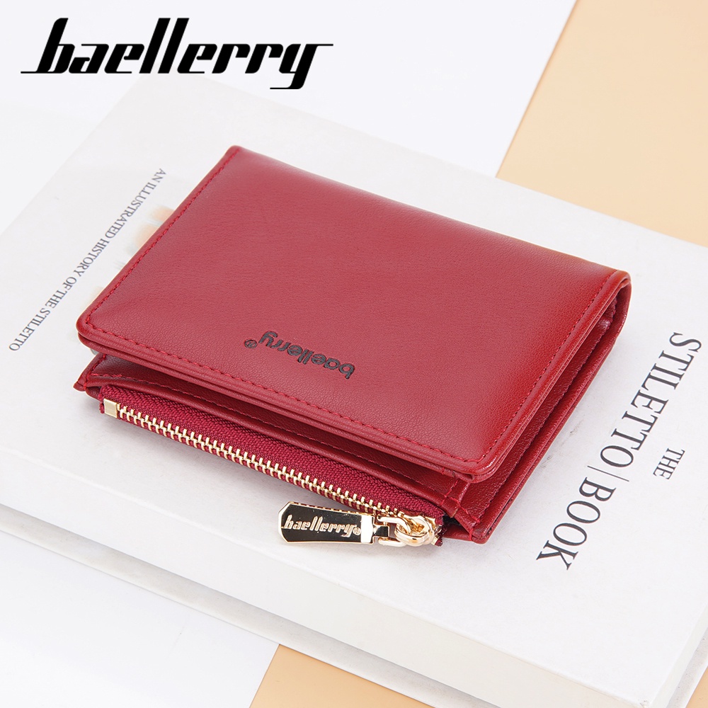 BAELLERRY N8113 Dompet Wanita Kecil Dompet Lipat Bahan Kulit PU Leather Premium WATCHKITE WKOS