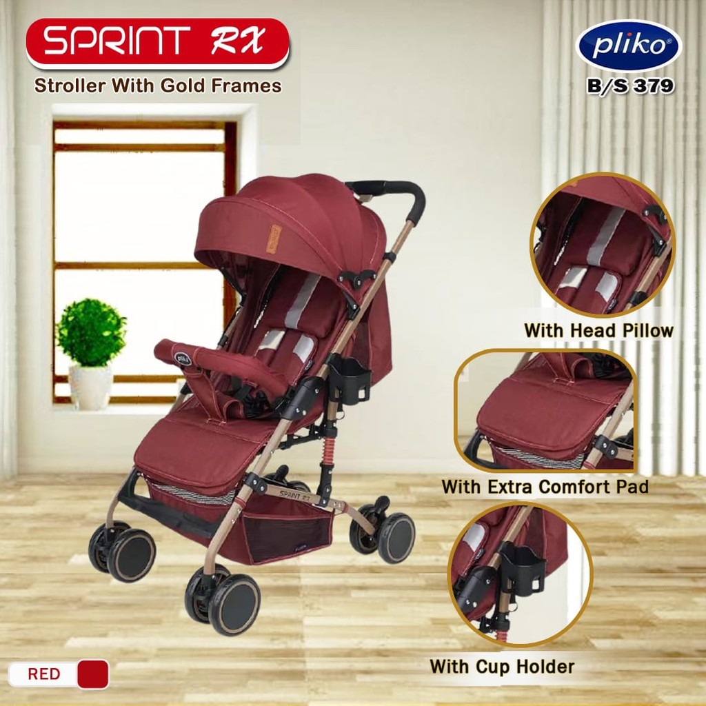 Stroller Kelambu Pliko Sprint RX 379 kereta dorong anak bayi ringan murah BS379 mosquito net