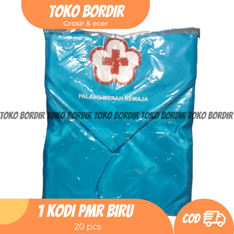 Syal PMR biru perkodi 20 pcs