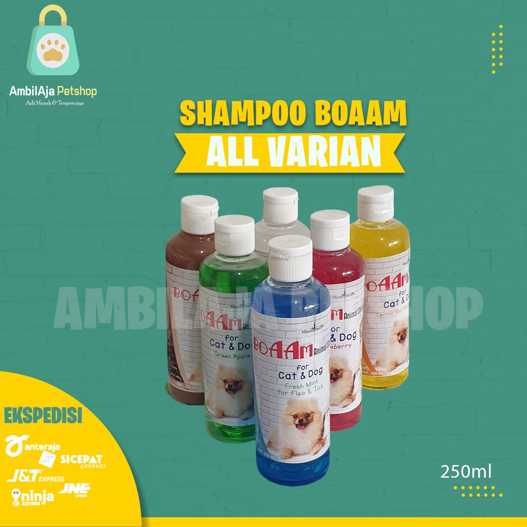 Shampoo wangi untuk Anjing dan Kucing Boaam - Derma Care All Varian 250ml