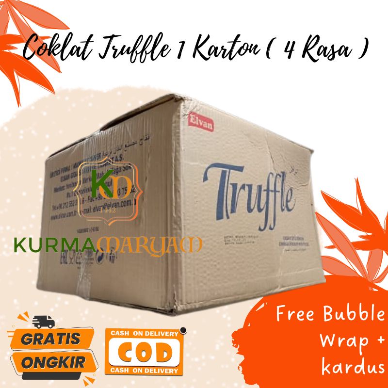 

ELVAN TRUFFLE CHOCOLATE 1 Karton ( 4 Rasa ) || Coklat Arab Import || Turki Turkey Original || Oleh Oleh Haji Umroh || Toko Kurma Maryam