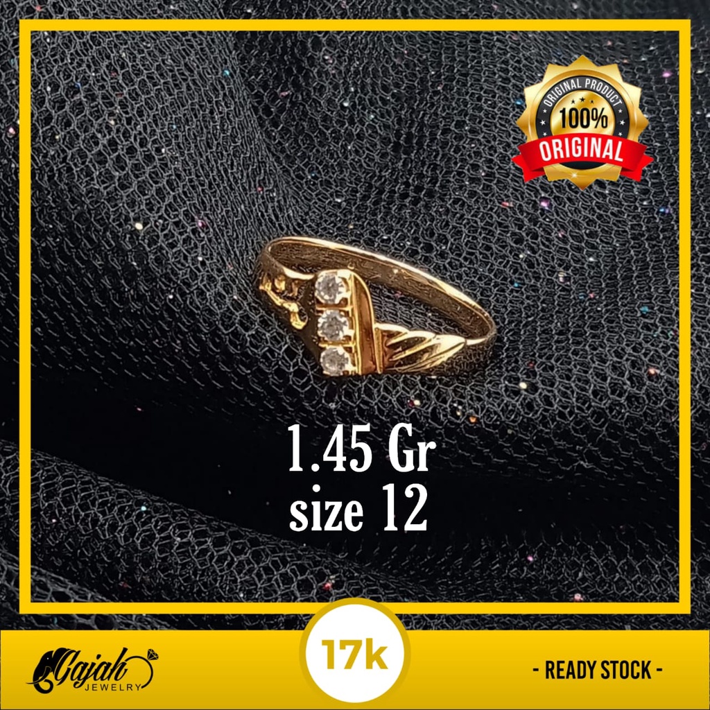 Cincin Emas 17k - 1,45 Gr Kadar 750 - 4327