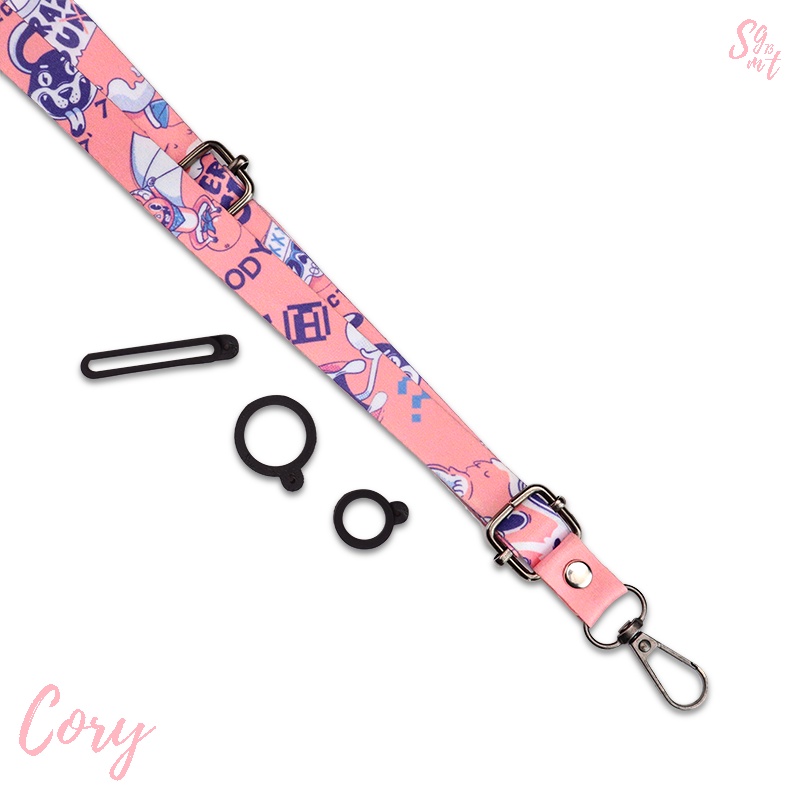 Lanyard Sigmat13 Gantungan id card Printing name tag Premium Cory Adjustable