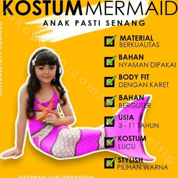 JUAL KOSTUM MERMAID ANAK JUAL BAJU RENANG MERMAID | NEW MOTIF NEMO