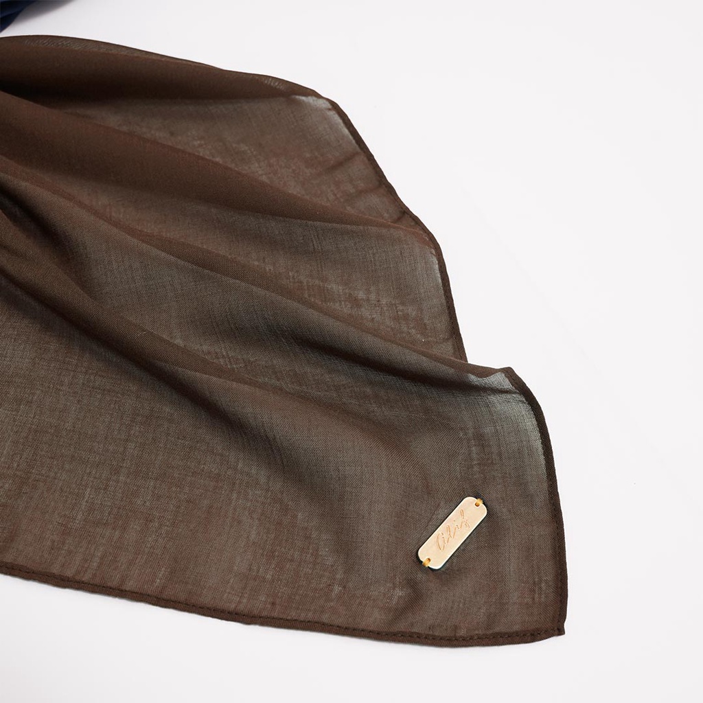 ALIF HIJAB POLOS SEGI EMPAT PARIS PREMIUM KOREA - COFFEE QUARTZ ( SPL-D1-007 )