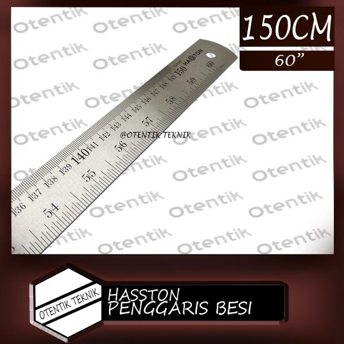 

PENGGARIS BESI 150 CM - 1500 MM - 1 KOMA 5 METER - STEEL RULER 60 INCH