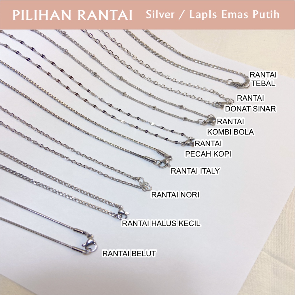 Gelang titanium mini LEA nama space anti karat