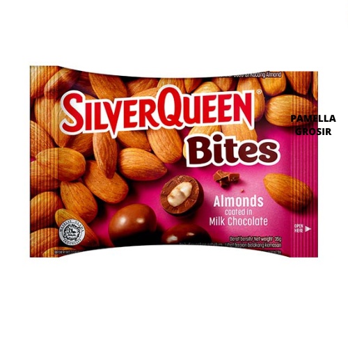 

SILVERQUEEN BITES 35GR SNACK makanan ringan jajanan cemilan camilan pedas asin gurih manis murah