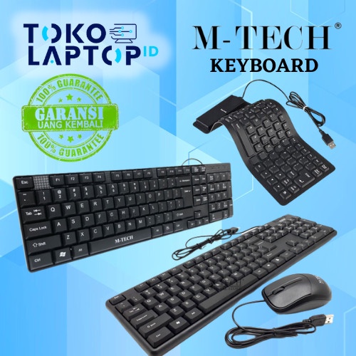 M-Tech Keyboard Original Standard Kabel Combo Mousepad Mouse