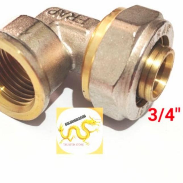 ✤ Elbow drat dalam 1/2 X 3/4 inch FRAP keni sambungan pipa air panas ➷