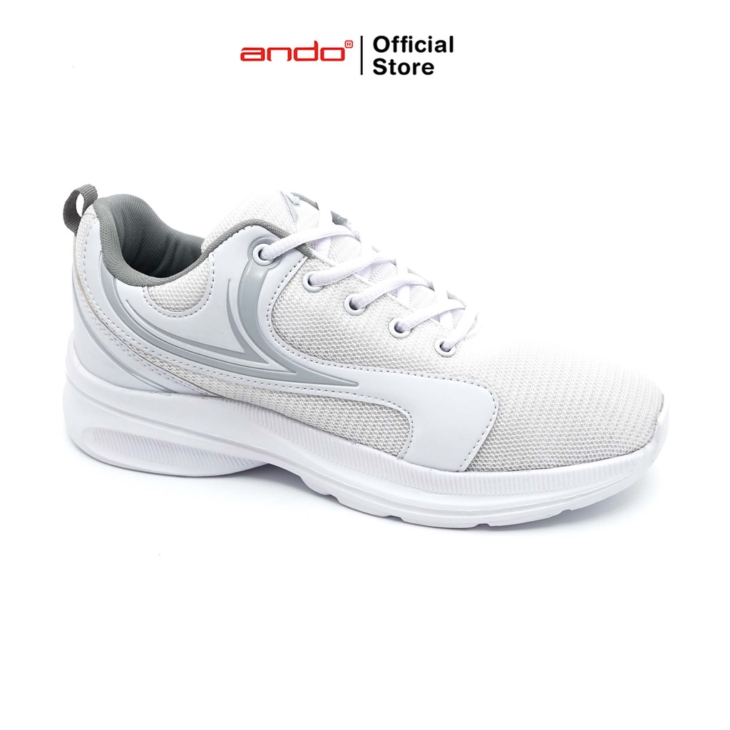 Ando Official Sepatu Sneakers Otavio Pria Dewasa - Putih/Abu-Abu