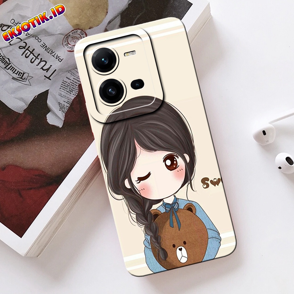 Case VIVO V25 V25E - Eksotik.id - Casing VIVO V25 V25E - Case CUTE GIRL - Skin Handphone - Silikon V