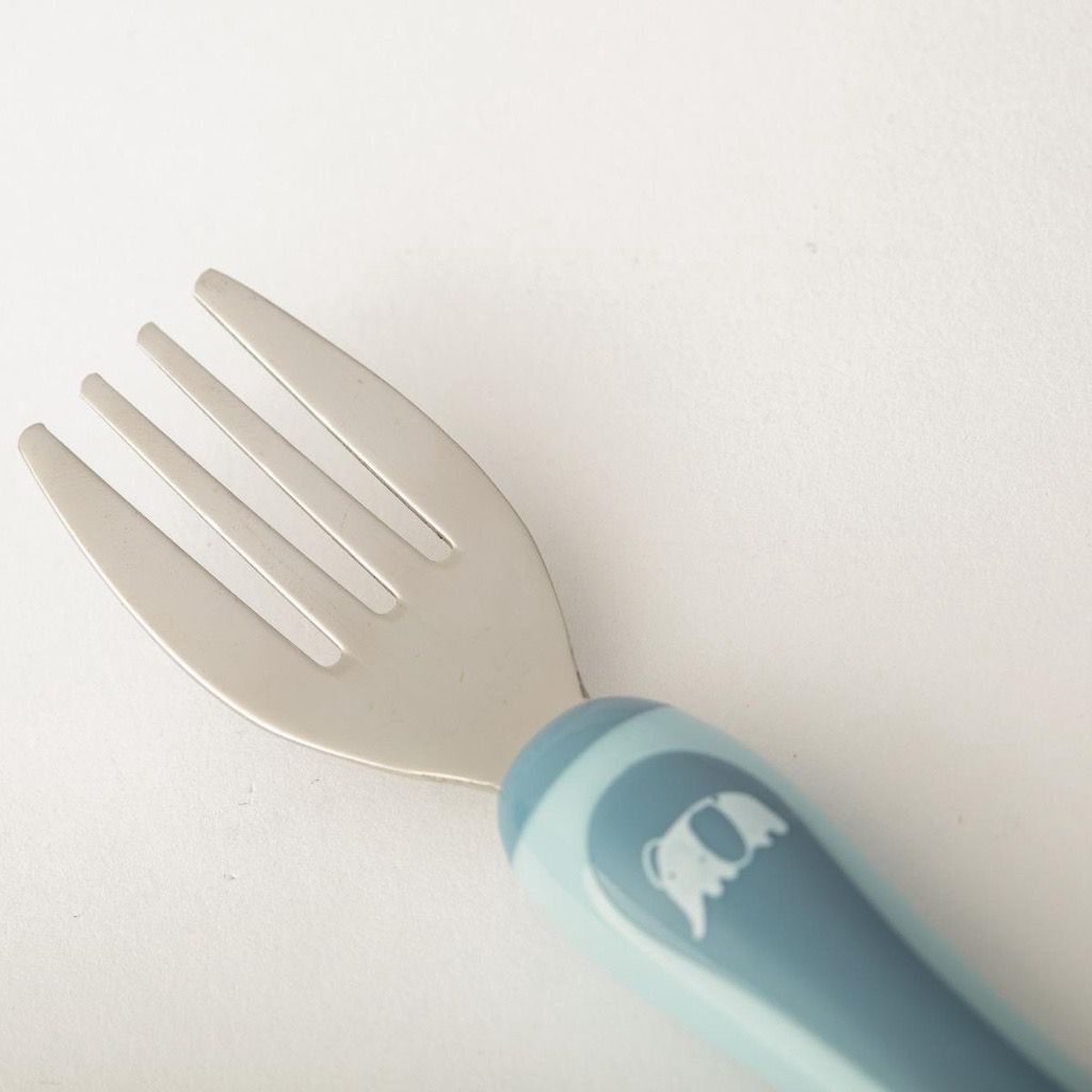 Mugu Toddler Spoon And Fork Blue Biru Sendok Garpu Anak