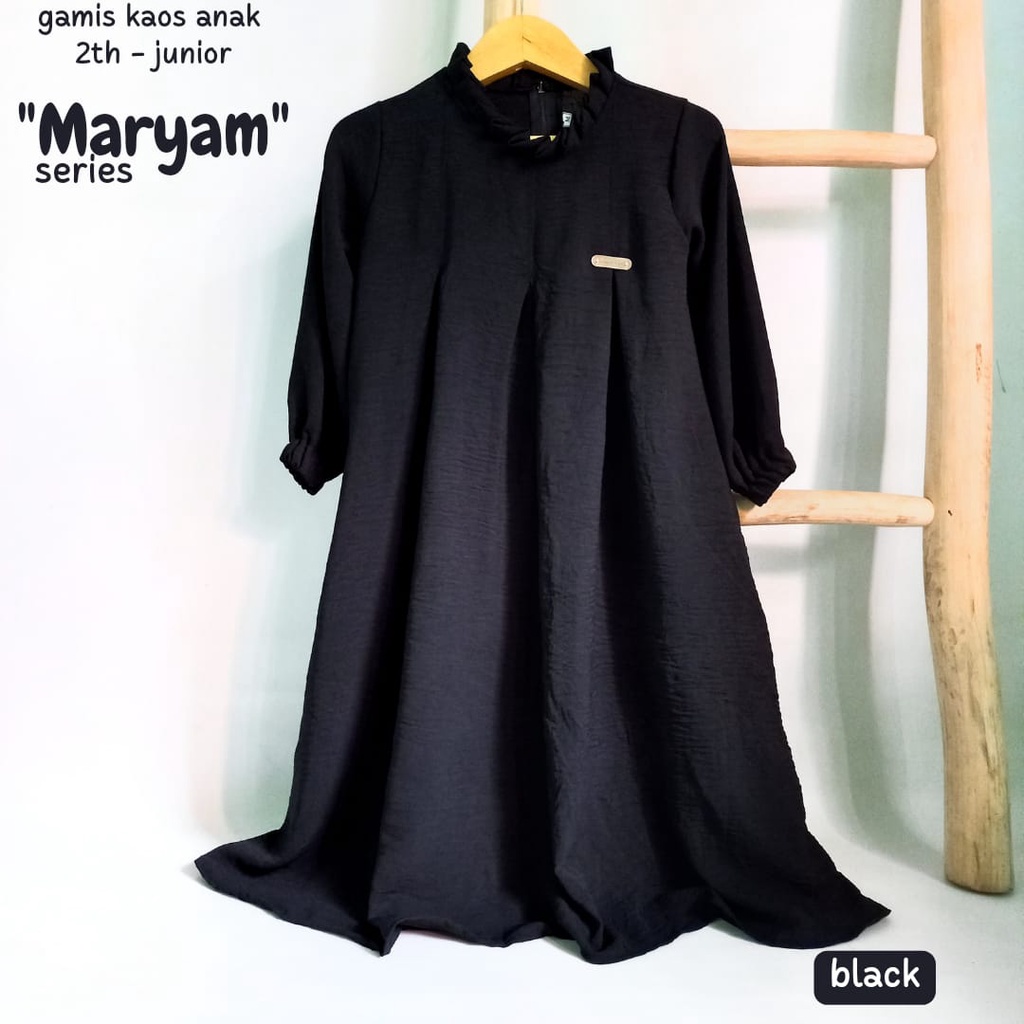 GAMIS ANAK CRINKLE  &quot;MARYAM&quot; SERIES 1-5 TH (+SAKU) / GAMIS ANAK POLOS