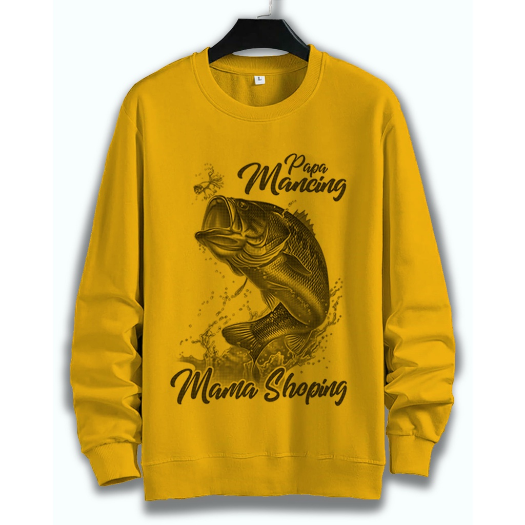 SWEATER UNISEX PAPA MANCING RIA MASKER PRIA DAN WANITA SWEATER JUMBO