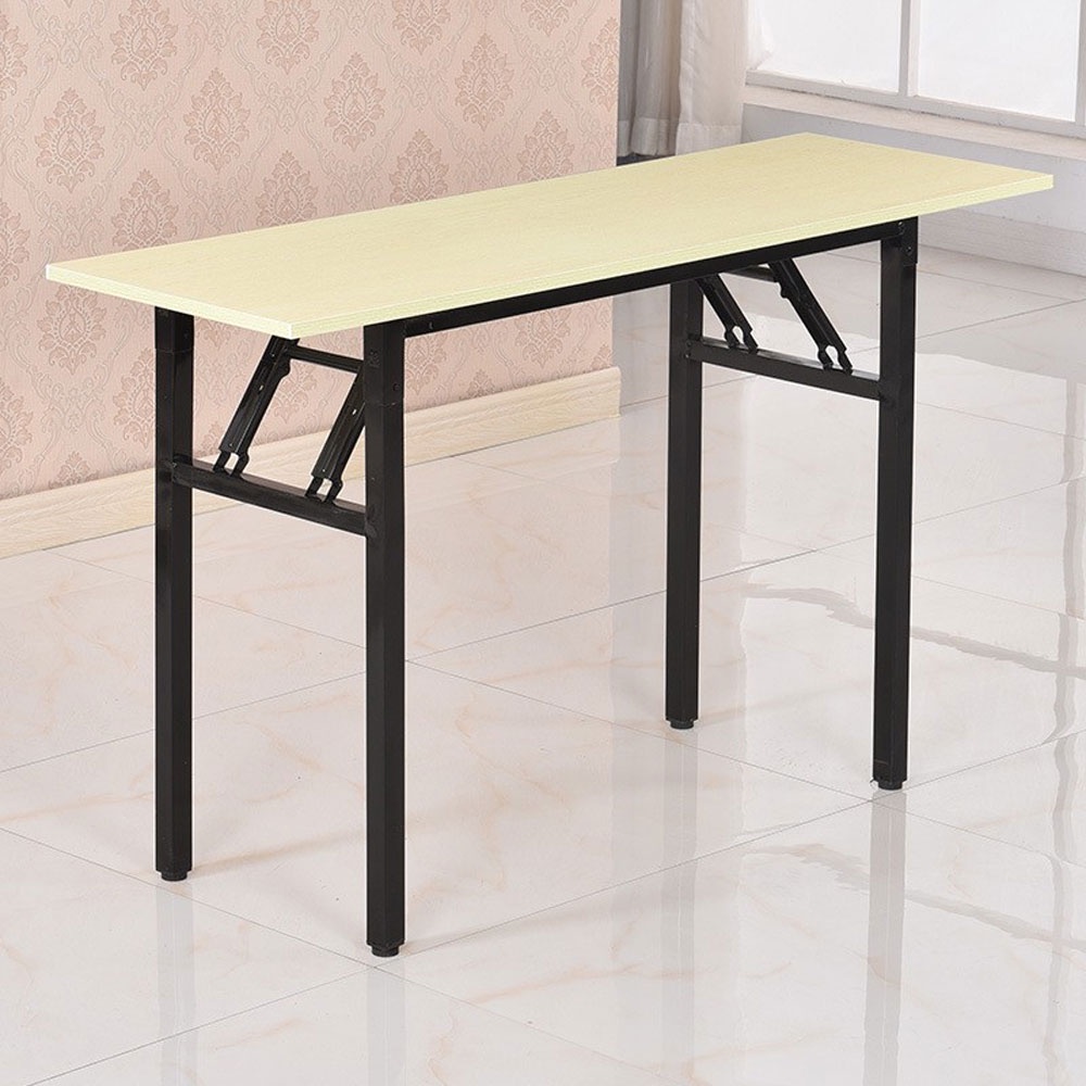 TaffHOME Meja Kayu Lipat Foldable Desk Single Layer 120x60CM - DN04/DN03 - White