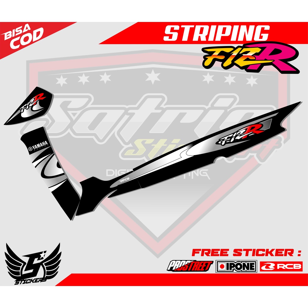 STRIPING VARIASI FIZ R / STICKER LIST STICKER MOTOR YAMAHA FIZ R JADUL