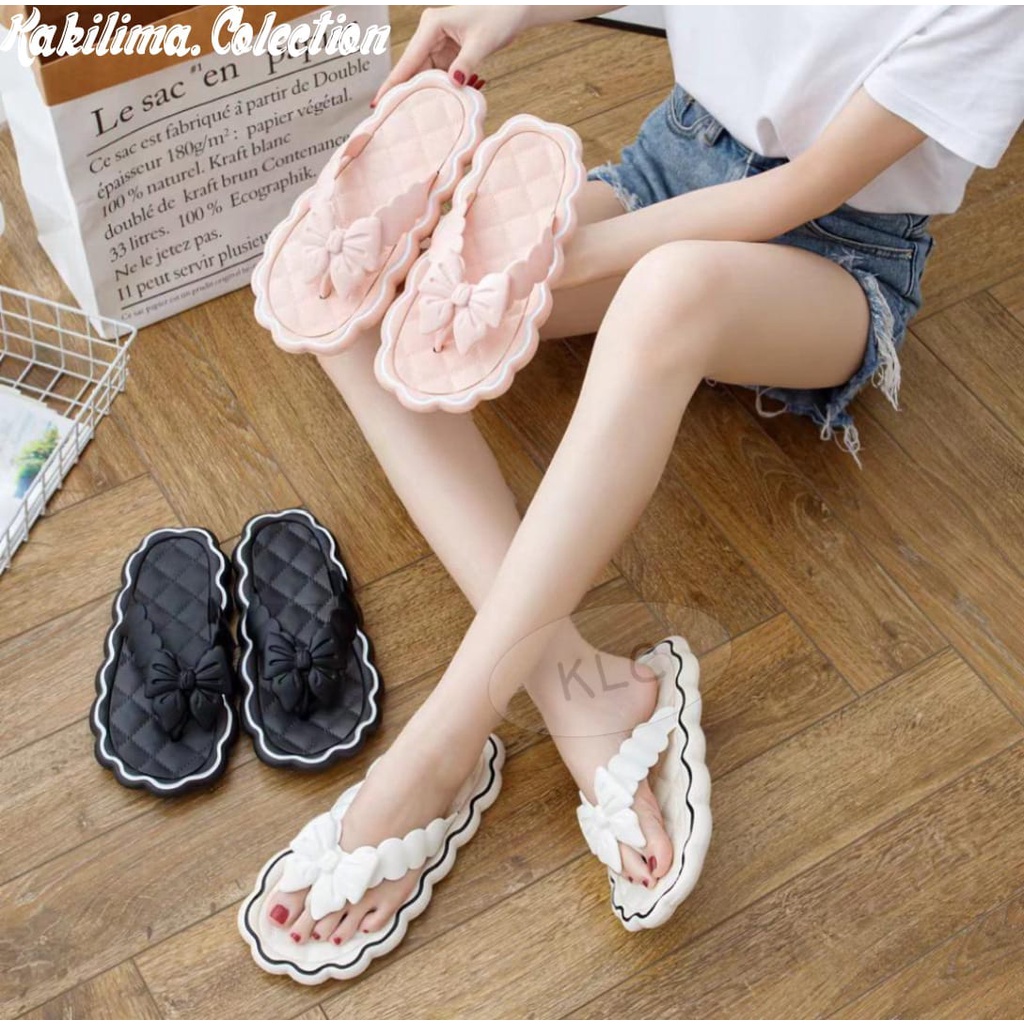 sandal jepit jelly wanita sandal flatform perempuan kekinian