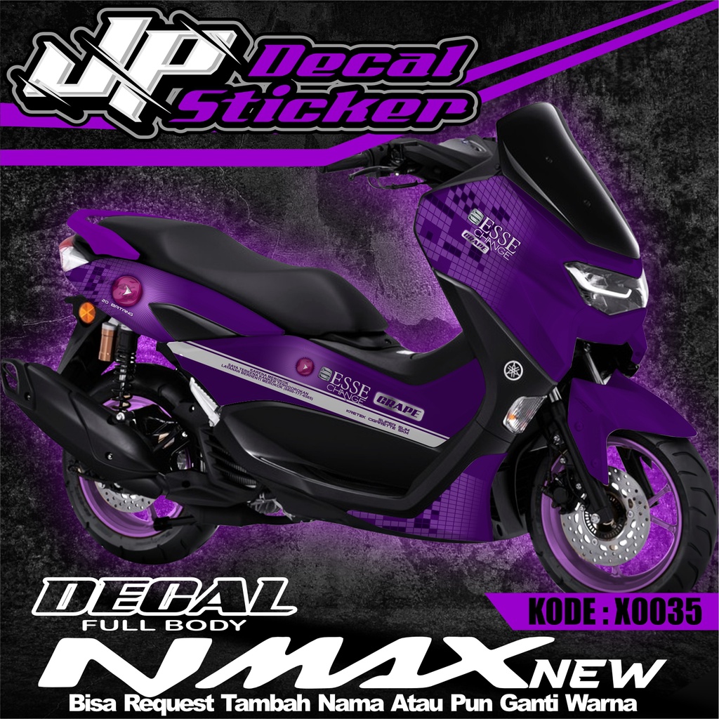 DECAL YAMAHA NMAX NEW ESSE CHANGE GRAPE SUDAH LAMINASI PREMIUM DECAL