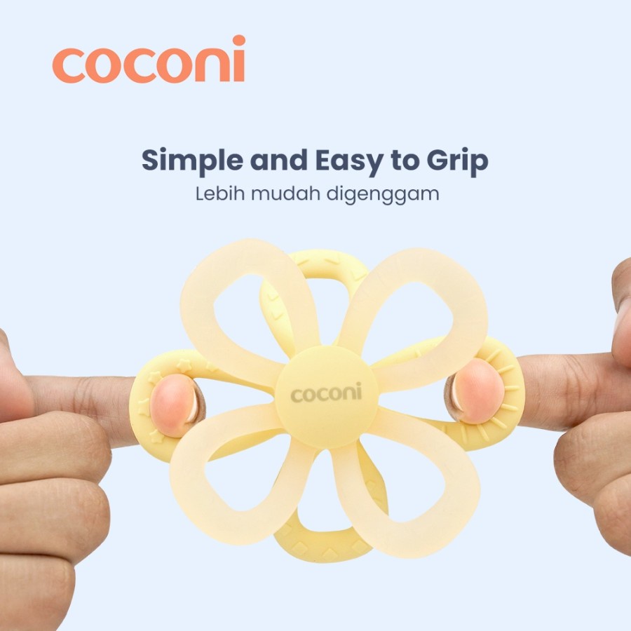 COCONI Manhattan Toy Sensory Teether | Gigitan Bayi Silicone Lembut