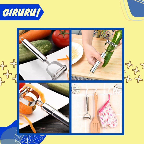 PEELER / PISAU PENGUPAS KULIT BUAH DAN SAYUR 2IN1 STAINLESS PEELER / PENGUPAS KENTANG BUAH SERBAGUNA