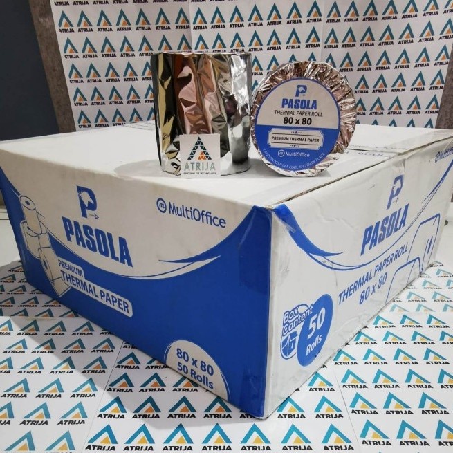 

Terlaris (1 Box= 50 Roll) Kertas Thermal Struk Kasir Pasola 80X80 Grab/Gojek