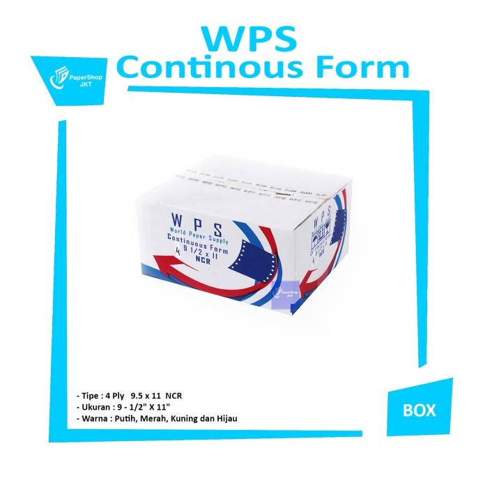 

Wps Continous Form 91/2 X 11 4 Ply ( K4 Wps ) Ncr