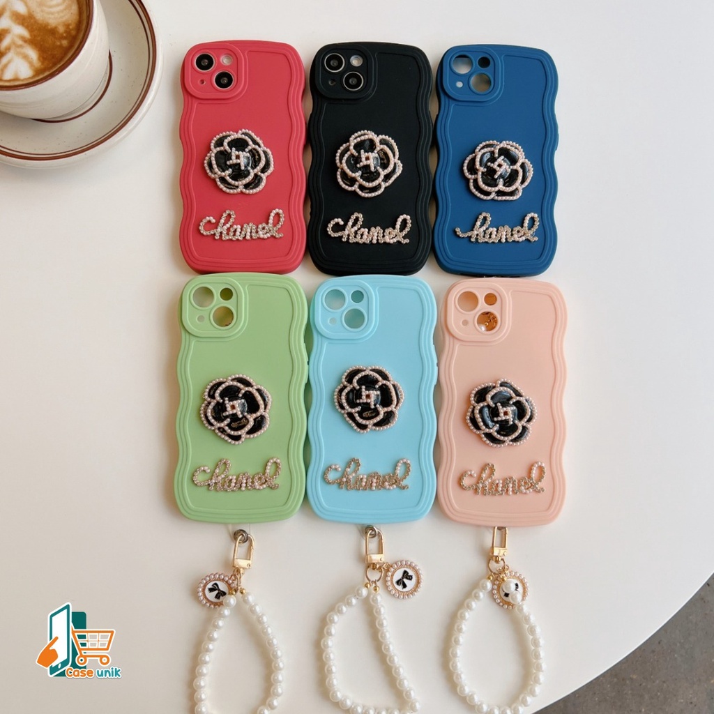 GC13 SOFTCASE WAVY FLOWER 3D LANYARD FOR XIAOMI REDMI 4A 4X 5A A1+ 6A 8 8A PRO 9 9A 9C 10A 9T 10 5G 2022 10C C40 POCO X3 PRO M3 M5 NOTE 4 4X 5 5A PRIME 7 8 9 10 11 12 PRO CS5323