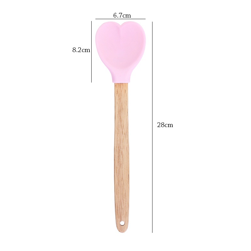 Mi.more Spatula Silikon Bentuk Love Perlengkapan Dapur Sendok Masak Silikon Set Food-grade