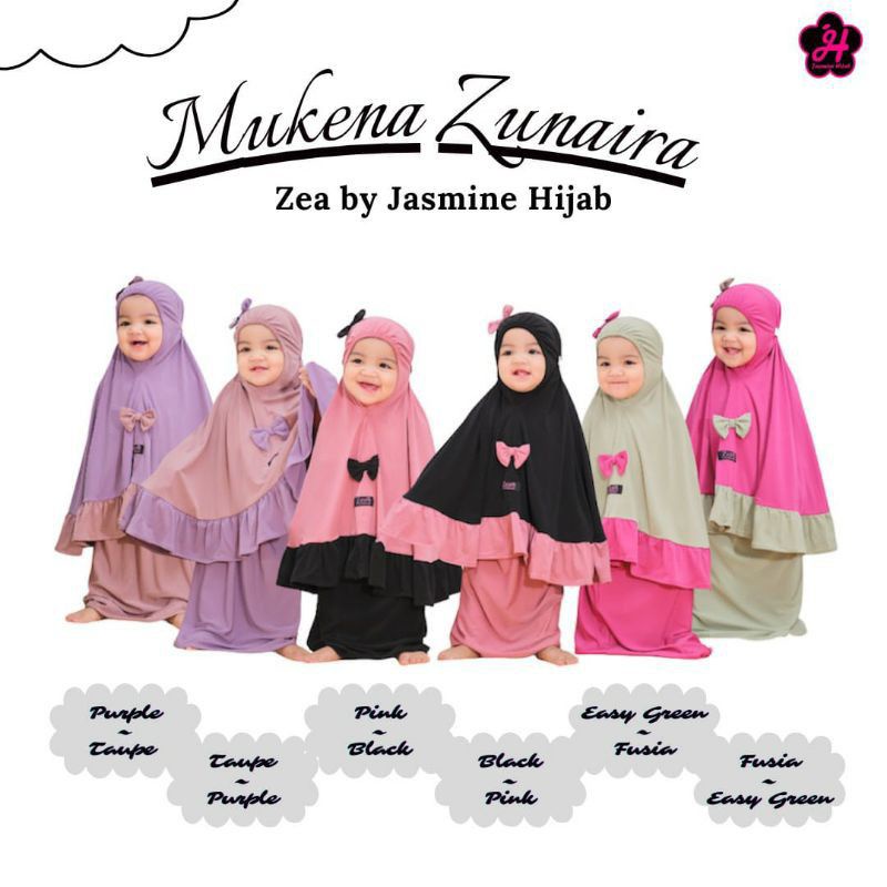 Mukena Zunaira By Jasmine Hijab / Mukena anak Terbaru / Mukena Premium