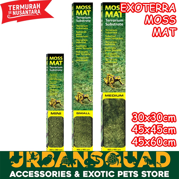 EXOTERRA MOSS MAT ALAS KANDANG LUMUT SINTETIS DART FROG PACMAN KODOK