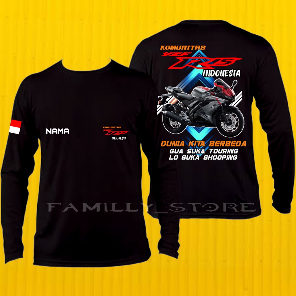 KAOS KOMUNITAS R 15 V3/KAOS CLUB MOTOR R15 TER BARU/KAOS MOTOR T 15/KAOS SABLON CUSTOM DESAIN DISTRO