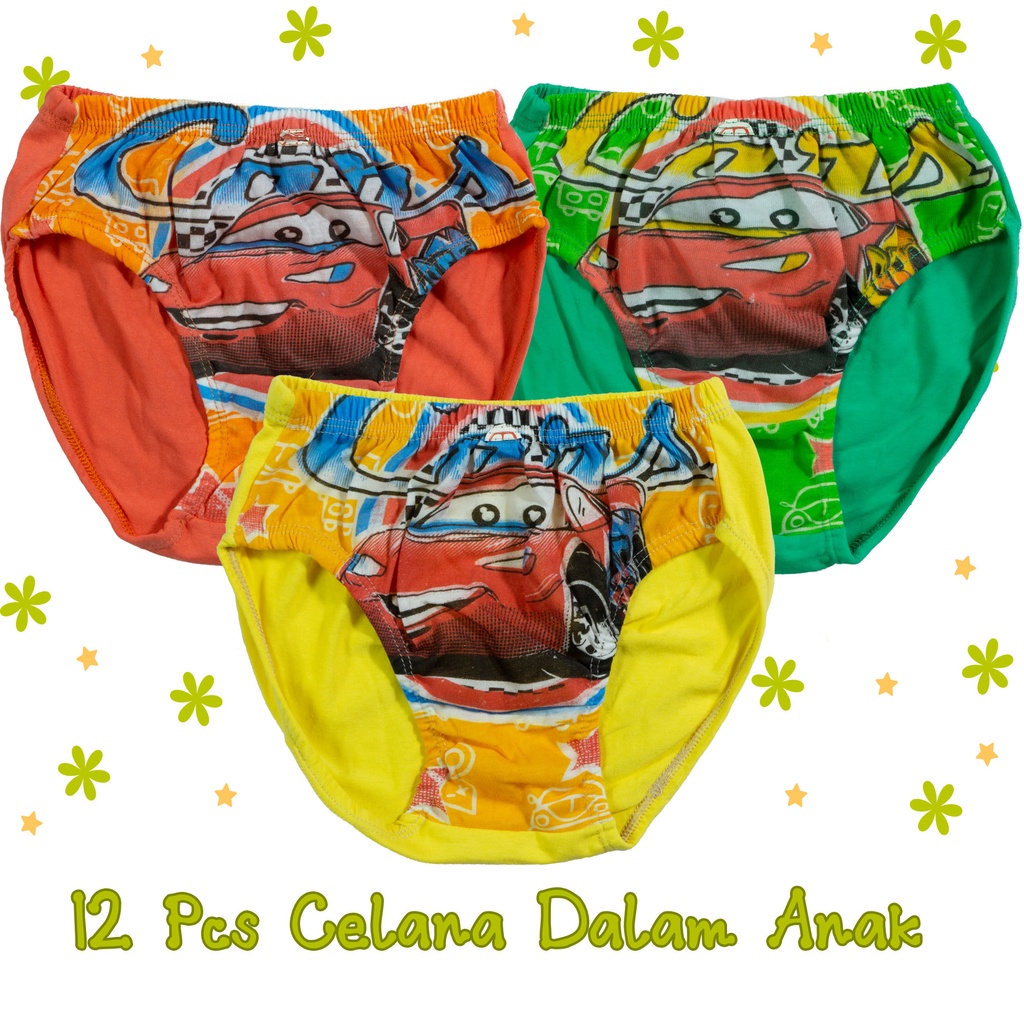 1Lusin Celana Dalam Anak Laki Laki 12Pcs Dan 6Pcs Motif Grosir Cd Anak Cowok Murah bagus