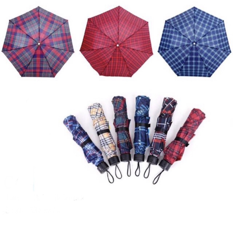 Payung lipat motif kotak murah folding umbrella