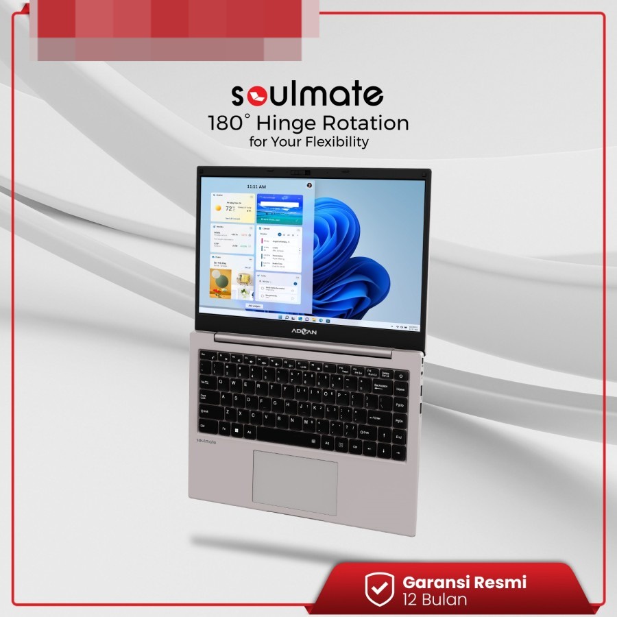 Laptop Murah ADVAN Soulmate Celeron N4020 4/128|256|384GB 14&quot;HD IPS W11