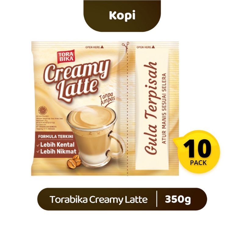 

KOPI TORABIKA CREAMY LATTE 350 GR 1 RENCENG 10 PCS