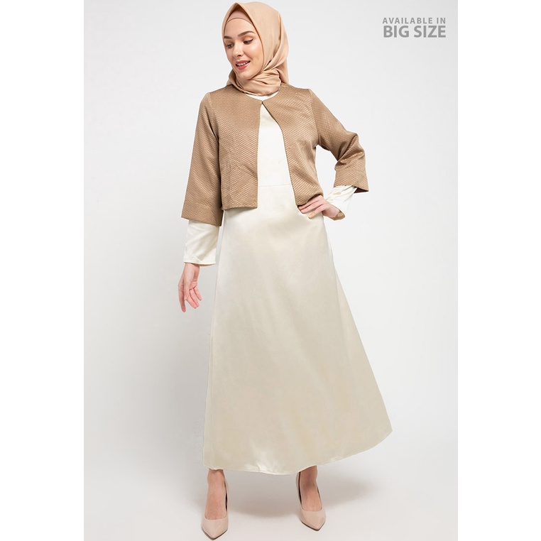 Gamis Cardinal Original Femme - Long Regular fit Busana Muslim Dinner Ringan 100% Asli Poliester Wan