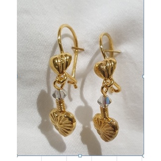 Anting kait love ukir 1 gram