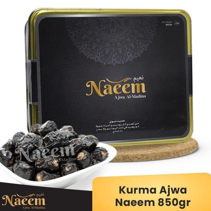 

KURMA EKSKLUSIF KURMA AJWA AL-MADINAH NAEEM 850 GRAM PREMIUM | KUALITAS EL09I09A82L