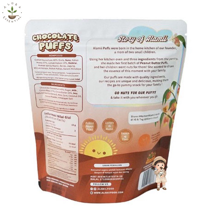 Alamii Puff 30gr Snack Bayi - Alamii Puffs - Chocolate Puff