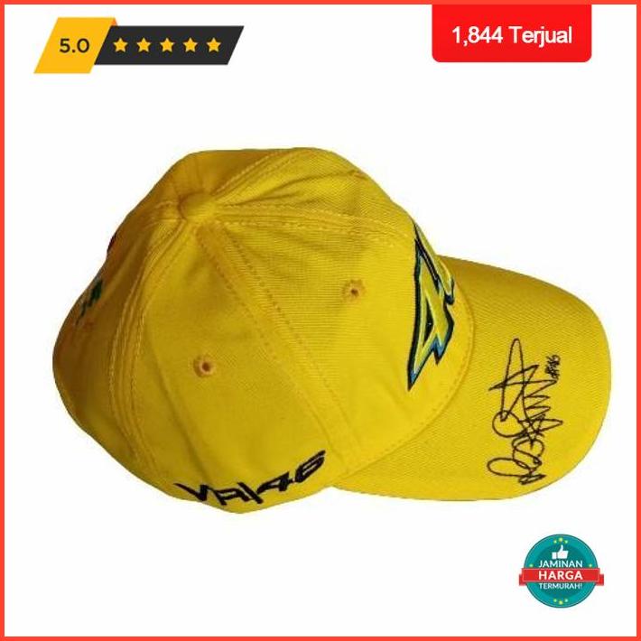 Big Sale Topi Baseball Motogp Yamaha Valentino Rossi 46 Kuning Biru Putih Premium