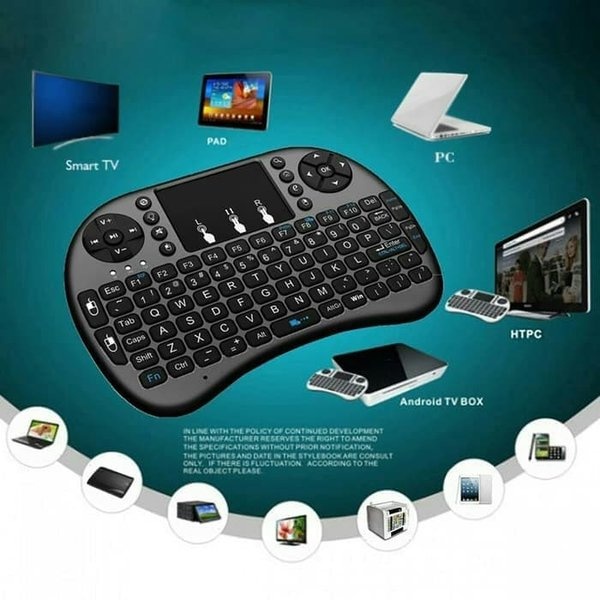 i8 Backlit Mini Wireless Keyboard Touchpad