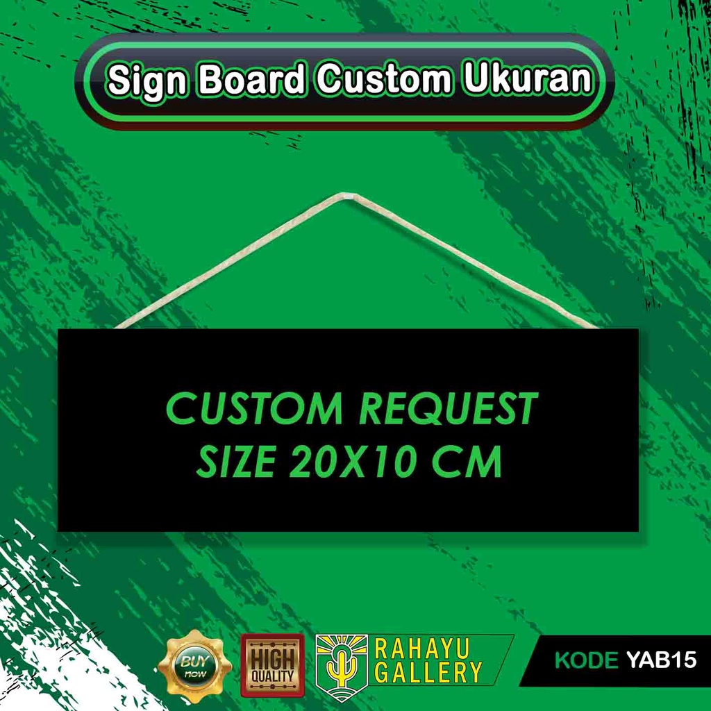 CUSTOM SIZE HIASAN DINDING SIGN BOARD FOTO / GAMBAR MDF YAB15