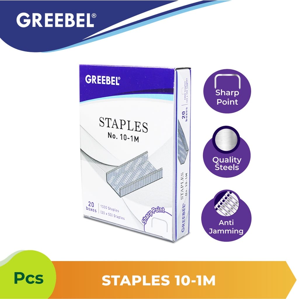 Grebeel Isi Staples / Isi Staples 10-1M / Isi Jepretan / Isi Necis Stapler / Refill Stapler / Isi Hekter