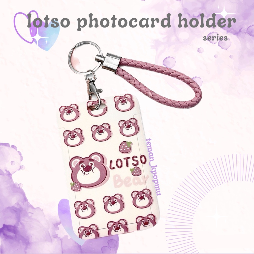 Lotso Photocard Holder photocard keychain Motif ID Card - Tempat Foto PC Kpop Photocard Case Gantung