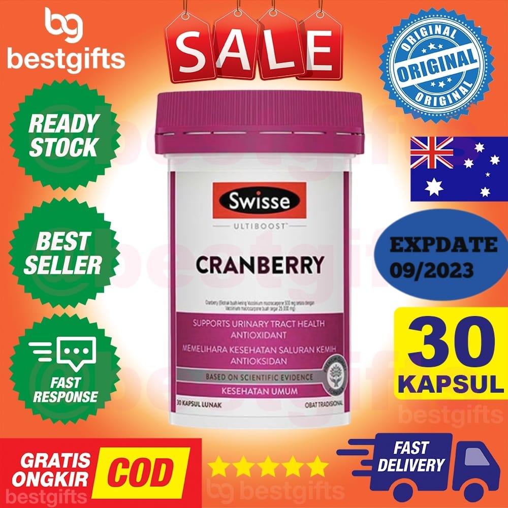 SWISSE ULTIBOOST CRANBERRY ANTIOXIDANT ANTIOKSIDAN KRANBERI KESEHATAN SALURAN KEMIH 30 KAPSUL