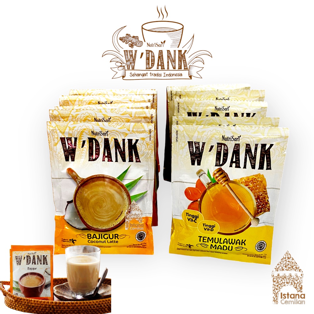 Nutrisari W'Dank Bajigur Coconut Latte / Temulawak Madu (isi 10 Pcs)