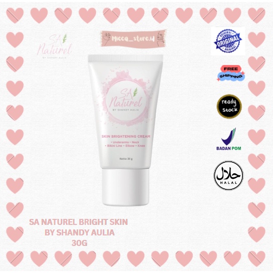 SA NATUREL BRIGHTENING UNDERARM CREAM BY Shandy aulia SANATUREL | Pemutih Ketiak