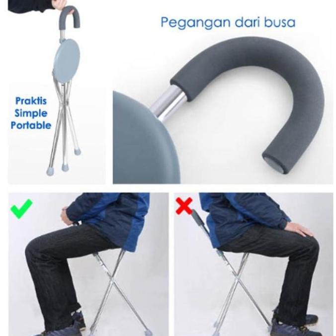 Tongkat Duduk Tongkat Kursi Chair Sella - Onemed